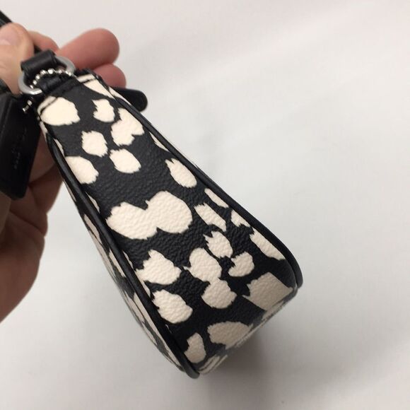 Coach CD872 Nolita 19 With Spotted Animal Print In Silver/Black/Chalk Multi - Picture 6 of 16